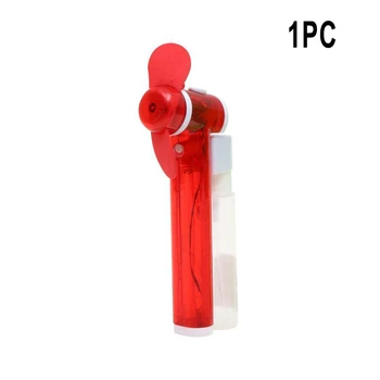 1 Pcs de Mão Fã da Marca Nova Esfriar Portátil Mini Umidificador de Plástico Vermelho/verde Pequeno Ventilador Perfeito Para Férias