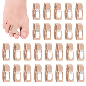 10 Pcs Anti-sobreposição do Dedo do pé de Eversão Curativo Adultos Dedo do pé Curva de Correção de Correia Fixos Fratura Dedo Fixo Tiras de Cuidados com os Pés Ferramentas