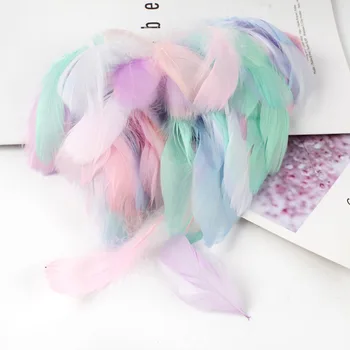 100pcs/pack de Hortelã Verde cor-de-Rosa Macaroon Penas DIY Limpar o Balão de Enchimento feito à mão Material de Caixa de Presente de Decoração de Casamento, Decoração de Aniversário