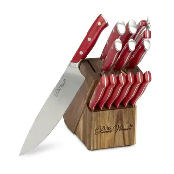 14-Peça de Aço Inoxidável Conjunto de facas, Vermelho bainha de Faca Dobrável facas Conjunto de cuchillos para cocina Cuchillos supervivencia D