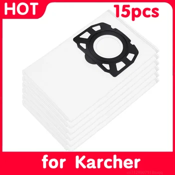 15PC para Karcher WD4 WD5 WD6 Não-Tecido, Sacos de Filtro KFI 487 os Sacos de Vácuo para Karcher, Sacos de Filtro do Aspirador Sacos