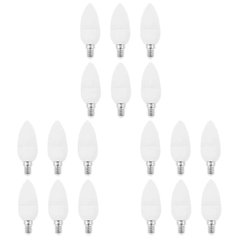 18Pcs Lâmpadas de LED Vela Lâmpadas Castiçais 2700K AC220-240V, E14 470LM 3W Branco Frio