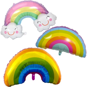 1pc arco-íris Balões Folha Sorriso Nuvem Inflável de Ar Balões de Casamento Festa de Aniversário, Decorações de Brinquedos do Chuveiro de Bebê Suprimentos
