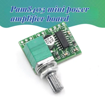 1PCS PAM8403 Super mini digital amplificador de potência conselho miniatura classe D amplificador de potência de placa 2 * 3 W alta de 2,5 USB 5V