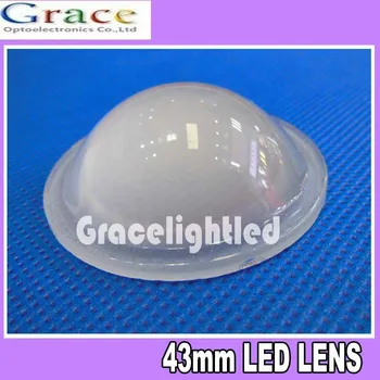 2pcs/lote 43 milímetros LED Fosco Lente Convexa Óptico Lente de Vidro PARA 10-100W LED