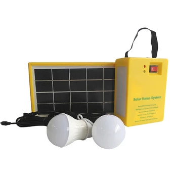 3.5 c Painel Solar de Luz 2 Lâmpada Kit Solar o Sistema Solar de Poupança de Energia de Luz Exterior Indoor LED Recarregável Luz