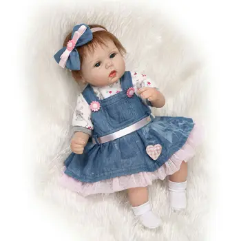 40cm/55cm Renascer Boneca de Vinil Assexuada Algodão Corpo Bonito Recém-nascido Boneca Reborn Baby Doll