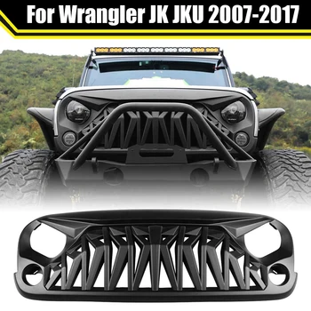 4X4 Off Road Modificado Grill Para Jeep Wrangler JK JKU para o período 2007-2017 Grade Dianteira Acessório do Carro Pickup Racing Grades do para-choque Frontal de Malha