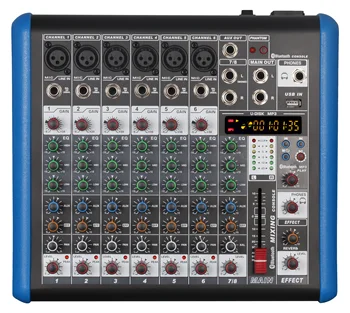 8 Canal profissional de áudio digital mixing console de alimentação fantasma de 48V