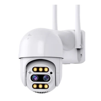 8MP 4 K Lente Dupla PTZ Camera IP Wireless wi-Fi Humanos Detecção de 8MP Áudio de Segurança, Câmera de Vigilância de Vídeo