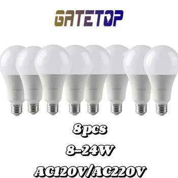 8PCS/MONTE E27 B22 LDE lampara Potência de 8W 9W 10W, 12W 15W 18W 20W 24W AC100-240V 220-240V Data de Frio Branco para decoração de casa