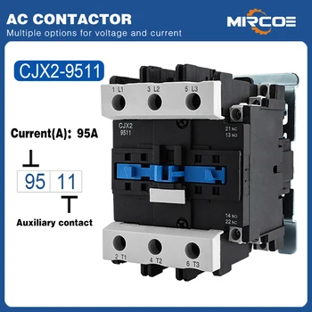 9511-95A Contator AC CJX2 (LC1-D) para Acionadores de Motor e Painéis de Controle Elétrico 220V-240V 110V 380V