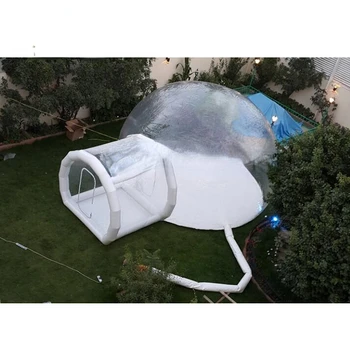 acampamento ao ar livre do hotel inflável bolha transparente cúpula transparente da tenda