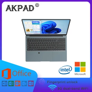AKPAD de 15,6-polegadas Tela IPS de 16GB de RAM de 256 GB 1 TB 2 TB SSD Intel Celeron N5095 de Negócios Windows Netbook 10 11 Pro Gaming Laptop