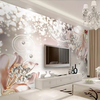 beibehang papel de parede Personalizado 3d foto mural de fantasia estéreo jóias jóia da flor de fundo de parede de sala de estar, quarto, papel de parede 3d