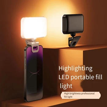 Bolso LED Selfie Luz para a Fotografia do Clipe Anel de Luz de Preenchimento para o Telefone Esperto do IPad para computador Portátil Streaming de Vídeo Online Show de Luz Ferramentas