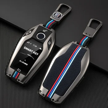 Carro novo Totalmente Chave Case Display LED Chave Tampa do Caso para a BMW 5 7 série G11 G12 G30 G31 G32 i8 I12 I15 G01 X3 G02 X4 G05 X5 G07 X7