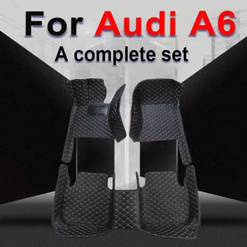 Carro Tapetes Para Audi A6 C6 4F C7 4G Avant Vagão de 2007~2018 Luxo de Couro, Tapete Anti Sujeira Pad Durável Tapete de Acessórios para carros