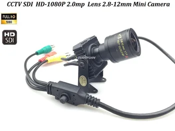 CCTV 1/2.8 Panasonic 2.0 MP Full 1080P Lente de Zoom de 2.8-12mm HD SDI Mini Câmera de Caixa