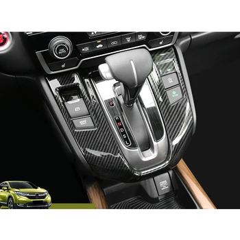 de fibra de carbono, interior do carro acessórios para Honda crv 2017-2022 cr-v engrenagem painel de tirante da janela do console central guarnição de ventilação de ar tampa