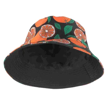 Decorativos Headwear Chapéu De Balde De Frutas Padrão De Chapéu Exterior De Poliéster Chapéu De Balde