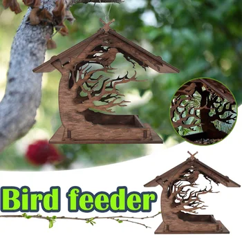 Exterior Do Jardim O Alimentador De Diy De Madeira Pássaro Beija-Flor De Uso Fácil Eco-Amigável Do Pássaro Alimentação De Casa Em Casa Pátio Decoração