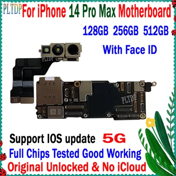 Frete grátis Para IPhone 14 PRO MAX placa-mãe Limpar o Icloud Placa Lógica Original Desbloqueado Com/Sem Face ID da placa Mãe Placa de