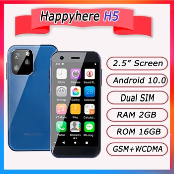 Happyhere H5 Mini 4G Smartphone Android de 10 OTG Dual Sim Octa Core, Câmera de 13MP wi-FI GPS Bluetooth 3.0