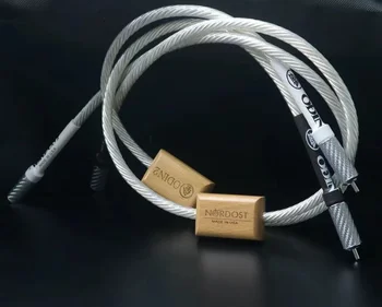 High-end novo estilo Nordost ODIN 2 febre de áudio RCA cabo de sinal duplo lotus prata esterlina cabo de áudio de CD amplificador de tubo de cabo