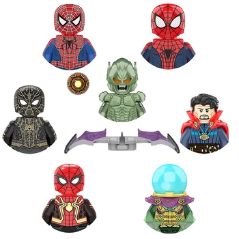 Homem Aranha Marvel Blocos De Construção Doutor Estranho Norman Osborn Duende Verde Rey, Figuras De Ação, Brinquedos Presentes