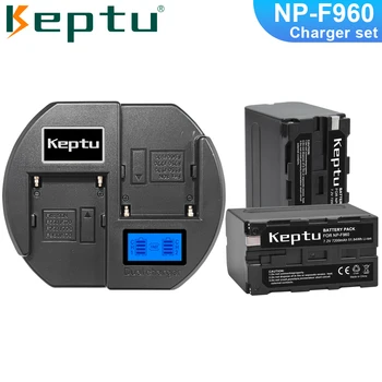 KEPTU NP-F960 NP F960 NP F970 Bateria com LCD Rápido Carregador para Sony Sony PLM-100 CCD-TRV35 MVC-FD91 MC1500C NP-F550