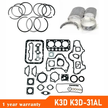Kit de revisão geral K3D K3D-31AL Para a Mitsubishi, Motor de Aichi SN130 SH150 Trator Carregador Automático de Peças