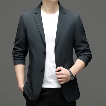 Lin2551-Sete-trimestre jaqueta de manga versão coreana da tendência de meia manga do terno