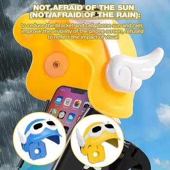 Mini Capacete Telefone Sombra Telefones Celulares Anti-Reflexivas, Protetor Solar À Prova De Chuva Guiador Sombras De Navegação Do Telefone Móvel