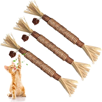 Natural Matatabi Gato De Estimação Lanches Varas De Limpeza De Dente, Brinquedos Do Gato Actinidia Silvervine Animal De Estimação Brinquedo Para Gatos Acessórios