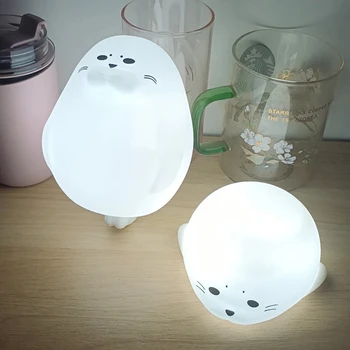Novo LED Dimmer de Cabeceira, Candeeiro USB Sala de estar, Quarto animal de Estimação Selo de Luz Suave e Proteção para os Olhos da Luz da Noite para Crianças, Presentes de natal