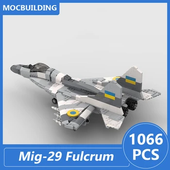 O Mig-29 Fulcrum Lutador Modelo de Moc Blocos de Construção Diy Reunir Tijolos Militar Educacional de Crianças Brinquedos para Crianças Presentes de Natal 1066PCS