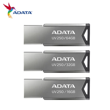 Original ADATA UV250 64GB 32GB 16GB USB Flash Drive USB 2.0 Pendrive Disco de Metal Portátil, a Vara da Memória do Disco de U Para PC