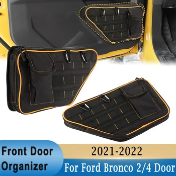 Par de Porta da Frente, Bolsos do Armazenamento do Porta Lado Interior Organizador de Bolsas para o Ford Bronco Acessórios 2021-2023 2/4 Portas (Não para o Esporte)