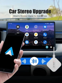 Para Android Auto Wireless Adaptador Plug and Play com Fio para sem Fio Dongle Conversor Multimídia Player Adaptador de Mini para Android