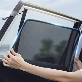 Para Hyundai Kona 2017 2018 2019 2020 Magnético Carro Pára-Sol De Malha De Proteção Solar Nas Janelas Laterais Com A Viseira De Sol Do Protetor Solar Sombra De Acessórios Auto