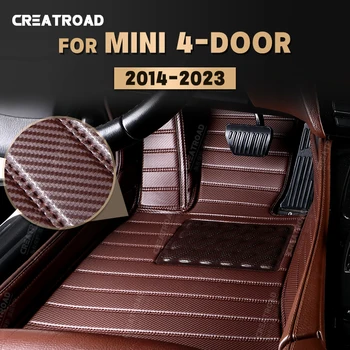 Personalizado em Fibra de Carbono estilo de Tapetes Para MINI 4 Portas 2014-2023 22 21 20 19 18 17 16 15 metros de Tapete Auto Acessórios de decoração