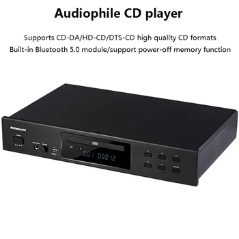 Profissional APARELHAGEM hi-fi, Leitor de CD, Audiófilo Casa Bluetooth 5.0 Música Digital USB Leitor de Áudio Suporta CD-DA Formato interno do Ouvido do Amp