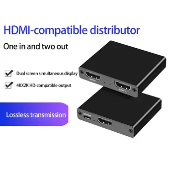 Profissional Plug And Play Multifunção de Alta-definição 1 em 2 Out compatíveis com HDMI, Conversor de Vídeo, material de Escritório