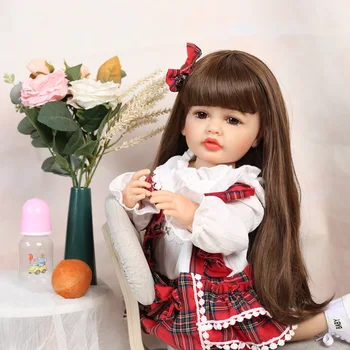 Reborn Baby Animada, Boneca Retrô Princesa Menina Boneca De Brinquedo infantil de Aniversário e Dia das Crianças do Presente