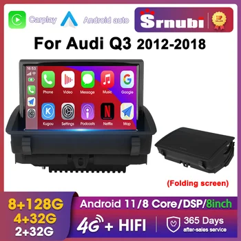 Srnubi 8-Core Android 11 Layar de Toque do Rádio Multimídia Móvel para Audi Q3 2013-2018 BT, WIFI SIM Carplay GPS de Navegação Automática