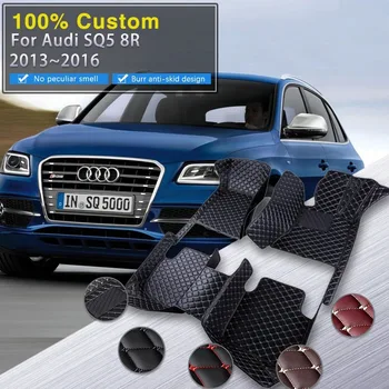 Tapete para carros da Audi SQ5 8R 2013~2016 Tapetes de Couro de Luxo Tapete Durável Tapete Anti Sujeira Almofada de Acessórios do Carro Conjunto Completo de 2014