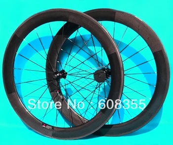 Total de Carbono 3K ( Brilhante ) Bicicleta de Estrada Tubular Rodado - 60mm aro de roda