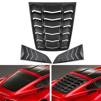 Traseira e Lateral da Janela de Ventilação (Preto Fosco) para C7 Corvette Stingray, Grand Sport, Z51, Z06, ZR1 2014-2019 no GT Lambo Estilo ABS