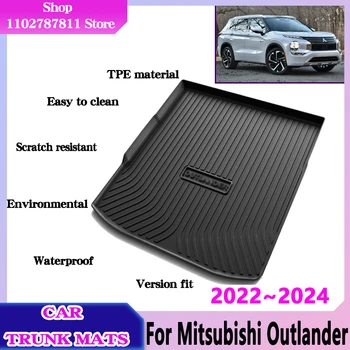 Tronco de carro de Armazenamento Almofada para Mitsubishi Outlander 2023 Acessórios 2022 2024 GM GN ZM à prova de Poeira Proteger o Forro do Corge TPE Tapete de Almofada